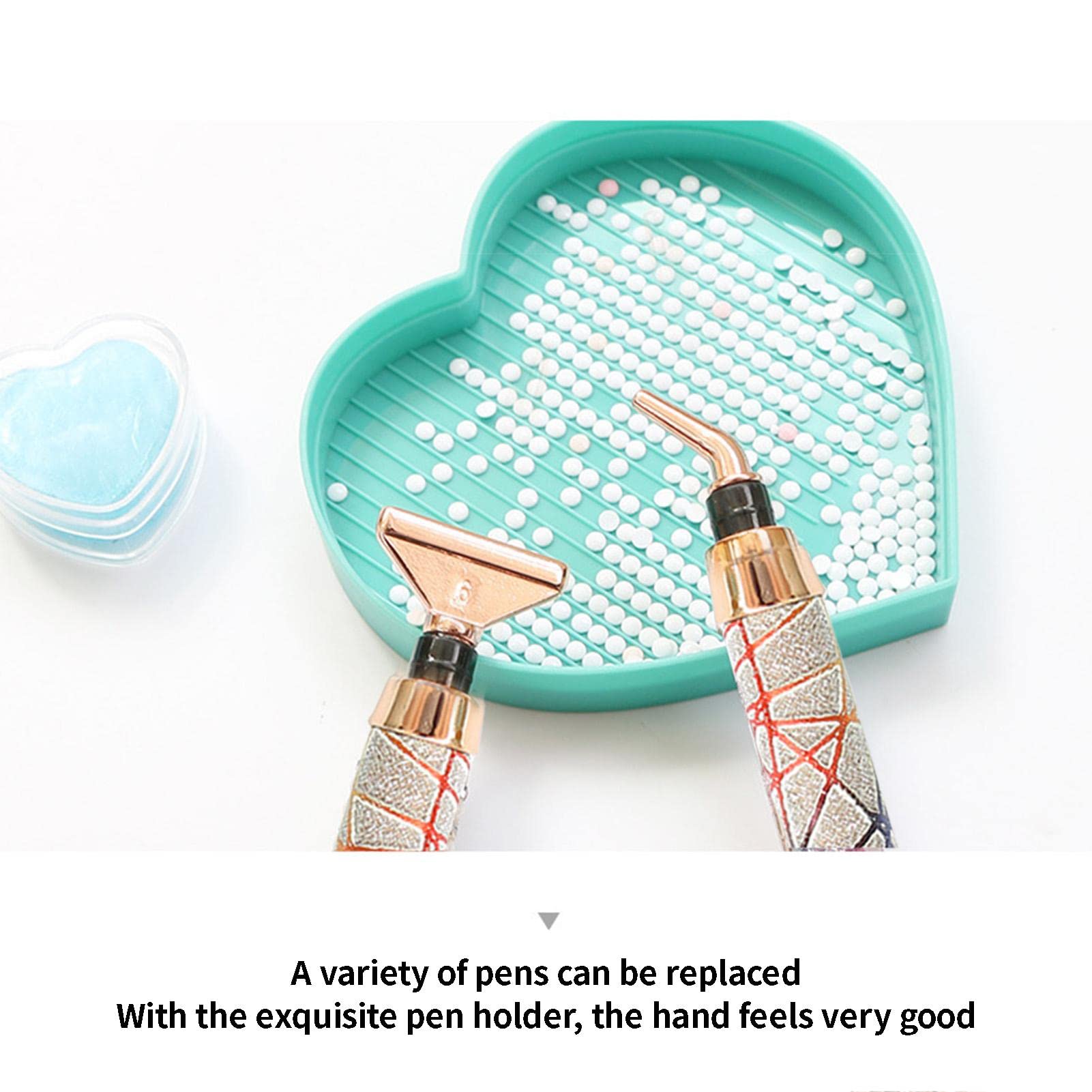 Set Penne Per Diamond Painting - 25 Pezzi Con Punte, Argilla E Design 3D Per Gemme Tonde E Quadrate