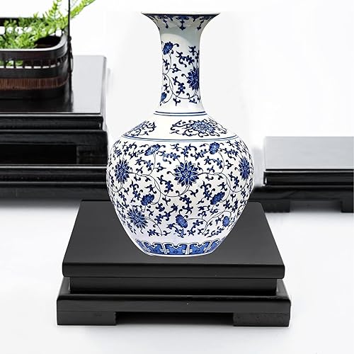 Miniatura 6 de Soporte de exhibición de madera para jarrón de tetera, soporte de bonsái, soporte de base cuadrada, adorno de madera maciza, accesorios de