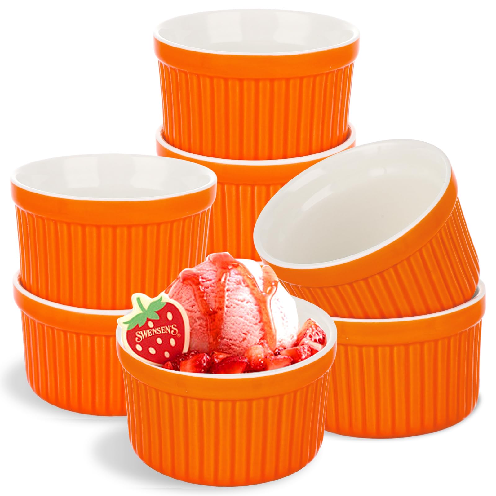 Ramekins Oz Ramekins Oz, Set Of 8, Creme Brulee Ramekins