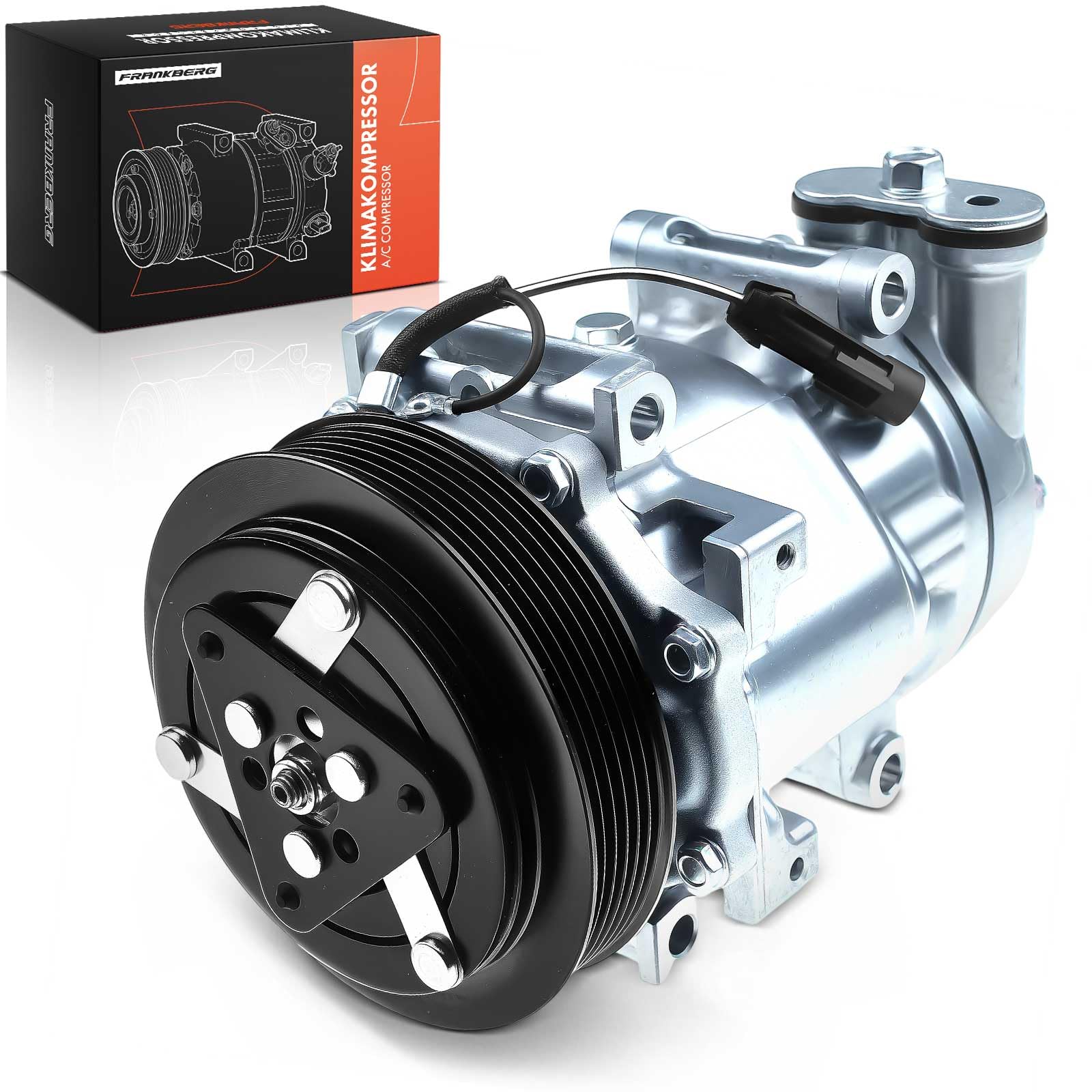 Frankberg Compressore dell'aria condizionata con frizione Compatibile con 147 937 Stilo 192 Stilo Multi 192 Barchetta 183 156 932 GT 937 Coupé 175 Marea 185 60653652, compreso l'olio preconfezionato