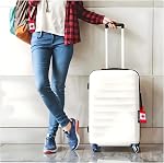 Canada Tag à bagages 2 Pack, Silicone Valises Mots clés avec porte-carte de nom, étiquette de sac de voyage pour les femmes hommes, étiquettes de bagages pour sac à dos, noir