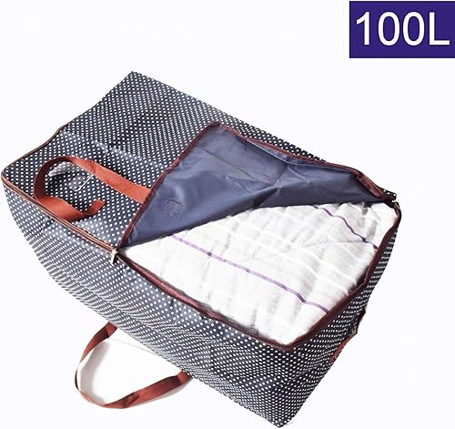 Miniatura 10 de WITERY Bolsas de almacenamiento grandes de 180 litros, 2 unidades, impermeables, a prueba de humedad, con cremallera, bolsa de transporte para la