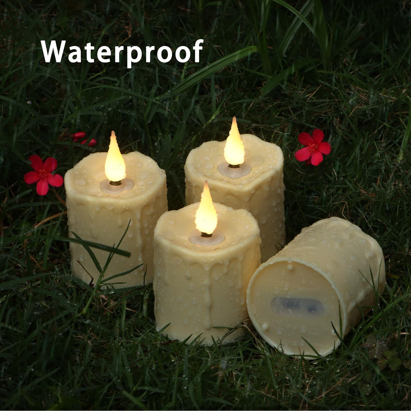 FREEPOWER Lot De 12 Bougies LED Rechargeables USB - Avec Télécommande Et Minuterie - Flamme Vacillante Blanc Chaud