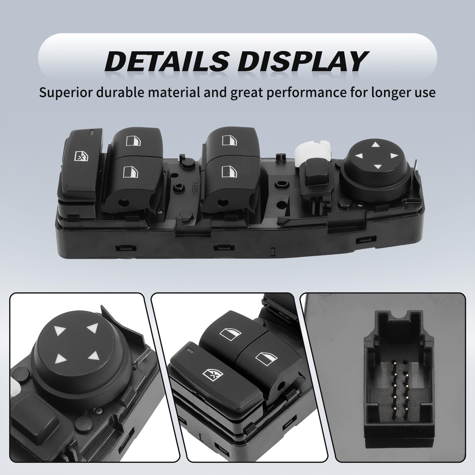 Interrupteur maître de lève-vitre électrique à 9 broches, compatible avec X3 F25 (2010-2017), X1 F48 (2014-2024), avant gauche, côté conducteur #DWS2015 61319208109, 1S17098, SM. 1862