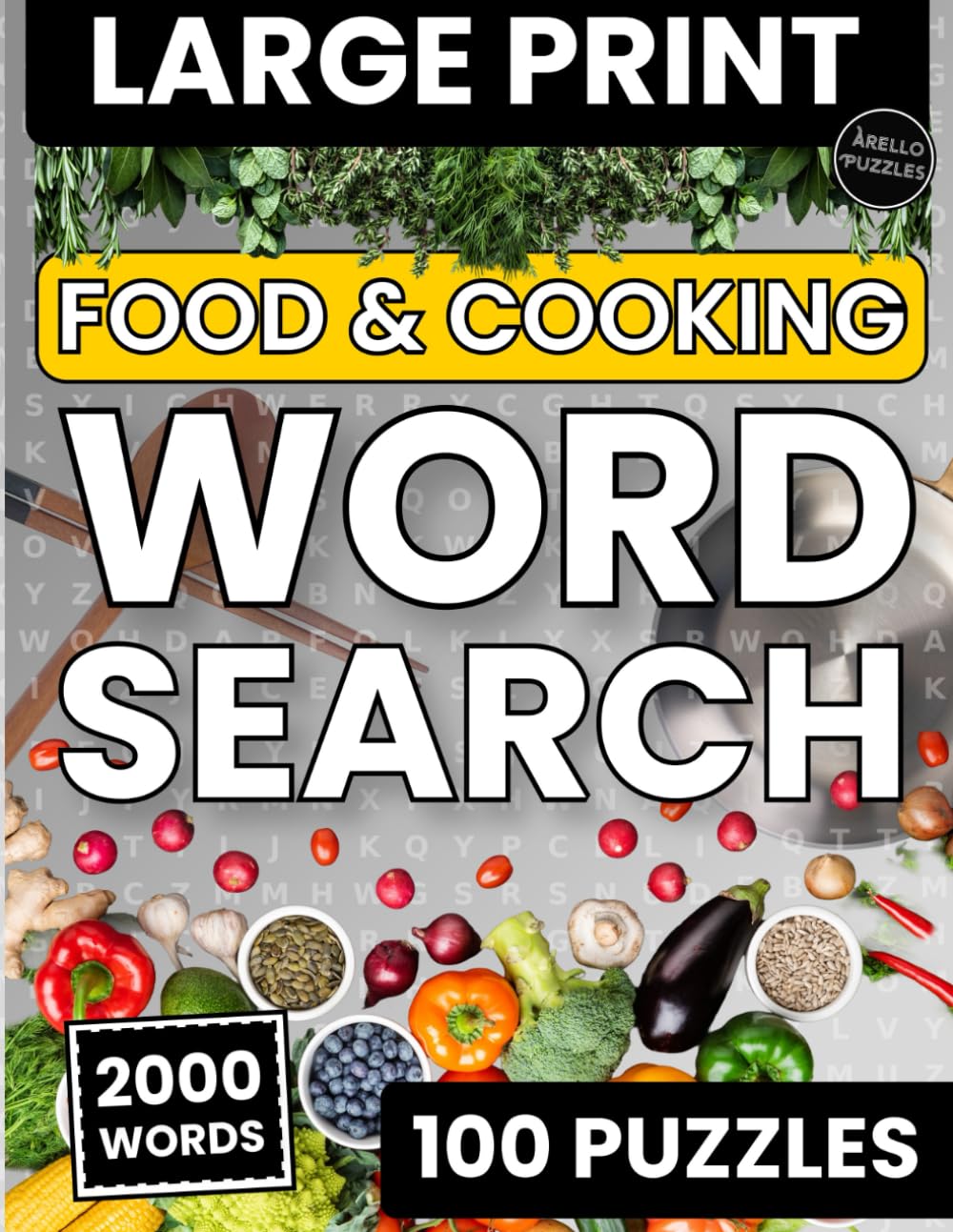 Food & Cooking Word Search Puzzle Book For Adults: 100 Themed Word Search Game for Adults, Seniors, Kids (Word Find)