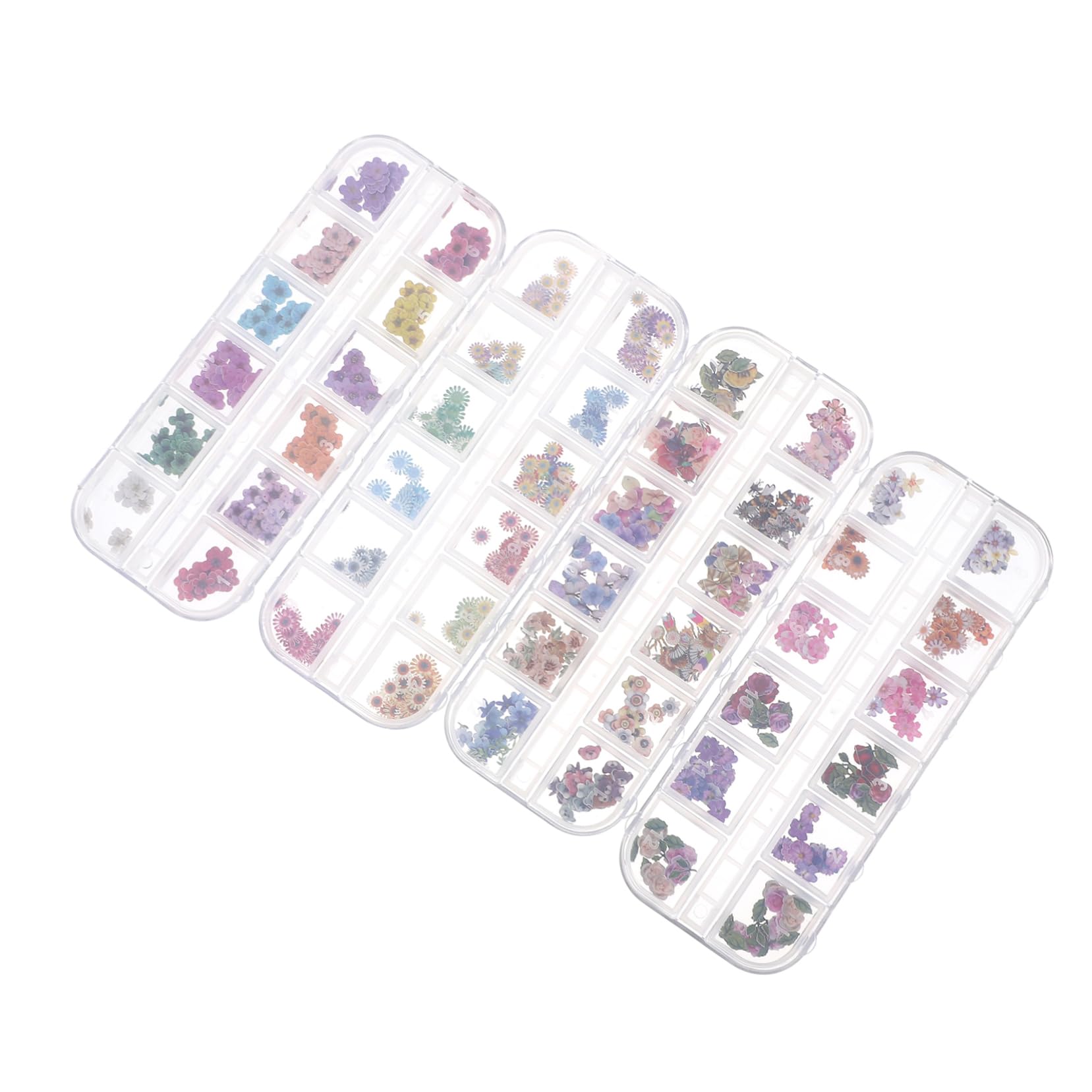 2 Set Adesivi Per Unghie Margherita Legno Decorazioni Per Nail Art Uniche E Colorate Per Manicure Diy 4 Scatole*2