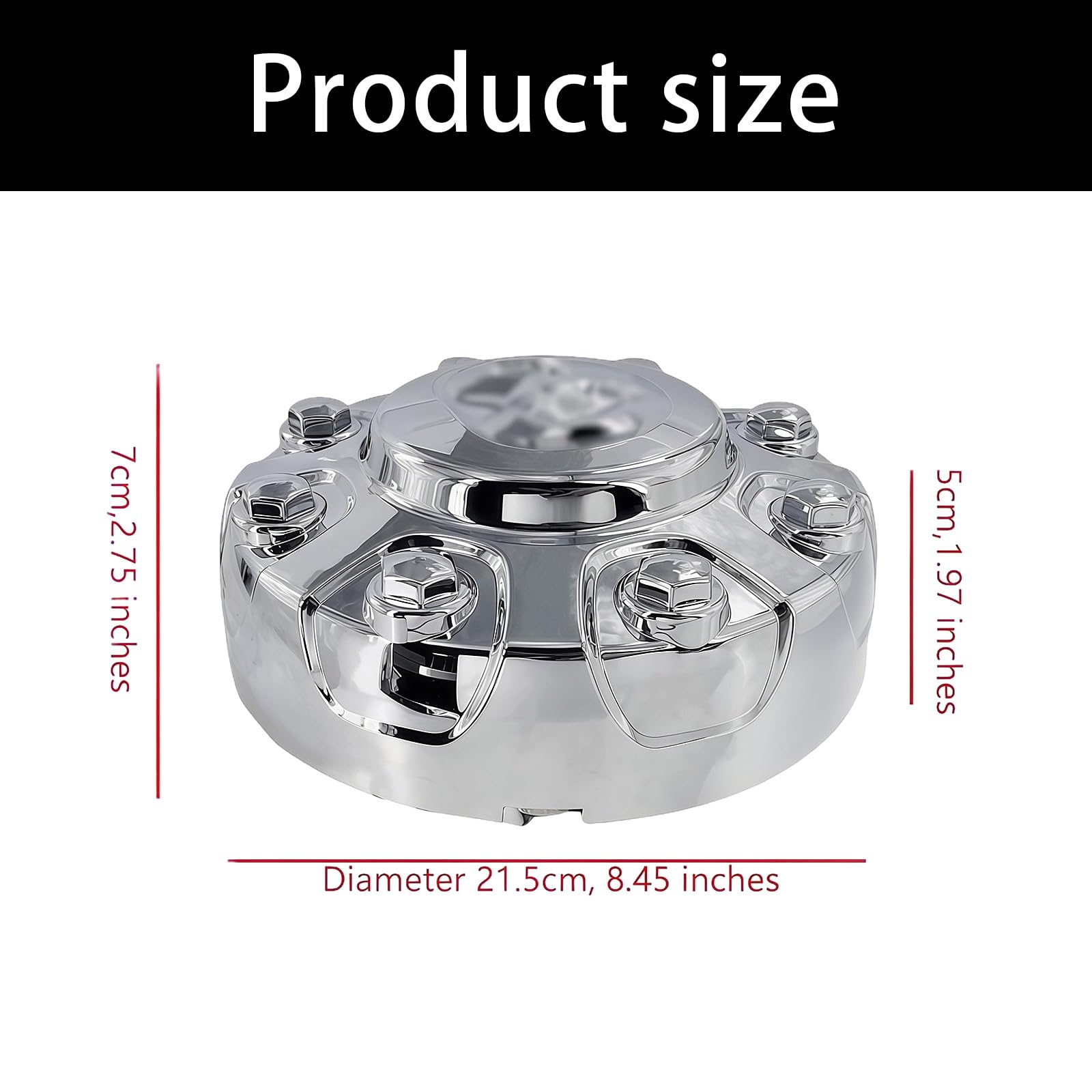 Pièce de Rechange pour Couvercle Central de moyeu 6PG02TRMAB ABS,