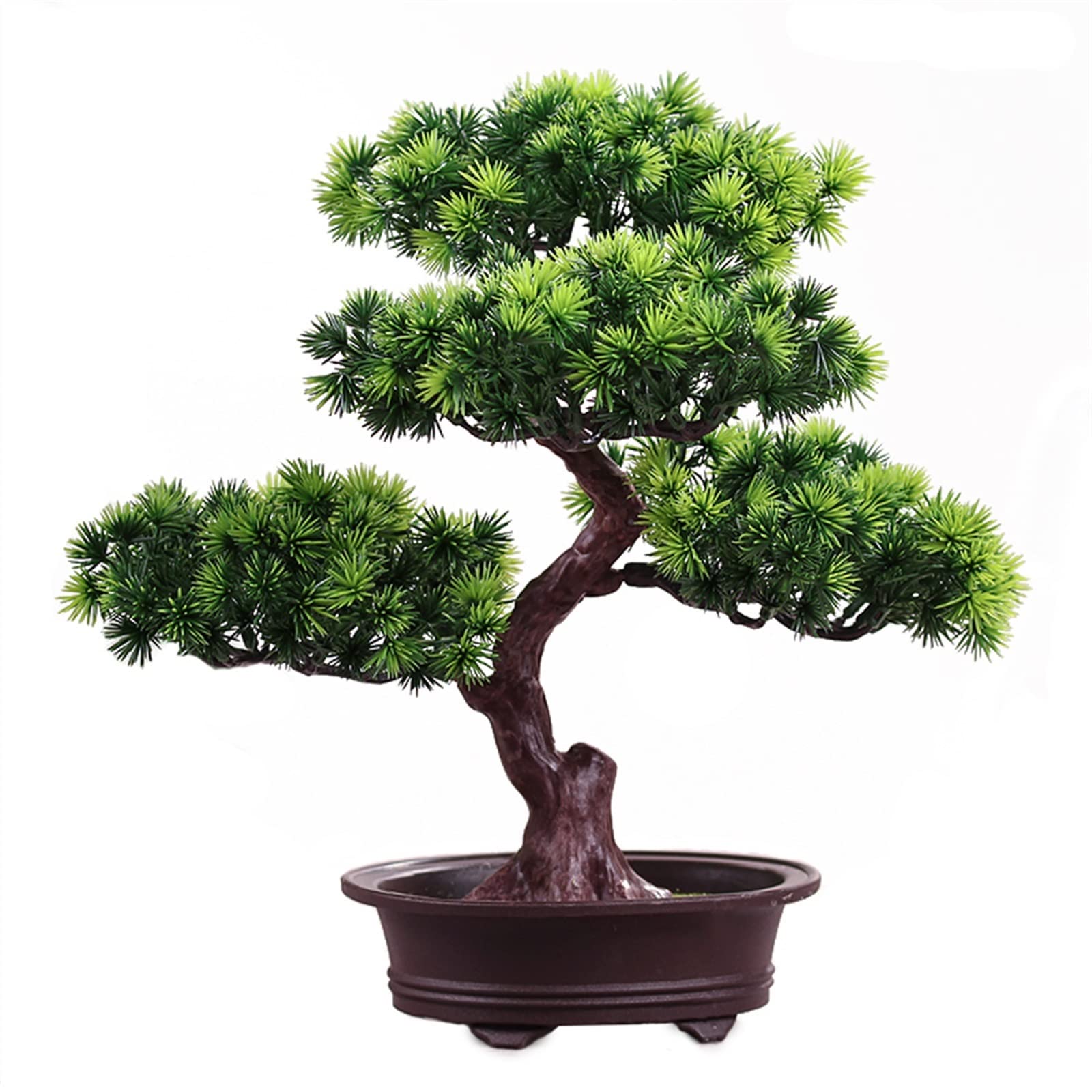 Fake Plant Artificial Bonsai Pine Tree Zen Plant Decoration, Potted House Plants, for, Desktop Display