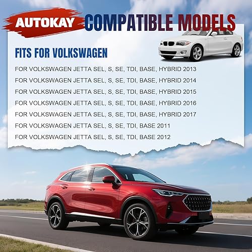 Miniatura 5 de AUTOKAY Cubierta negra del asiento inferior del conductor para Volkswagen Jetta 2011 2012 2013 2014