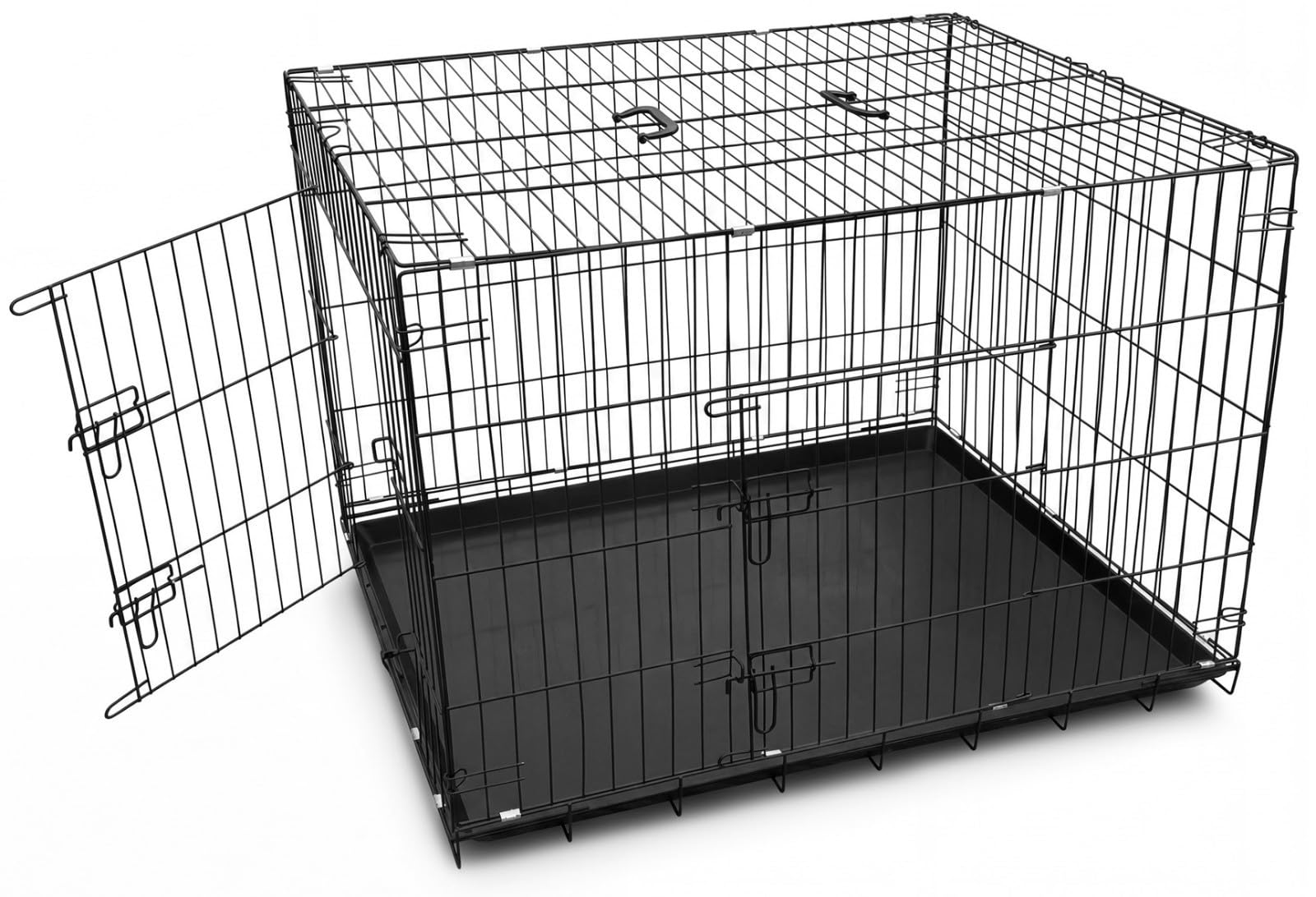 Hundebox Hundetransportbox faltbar 2 Türen 106x71x81cm