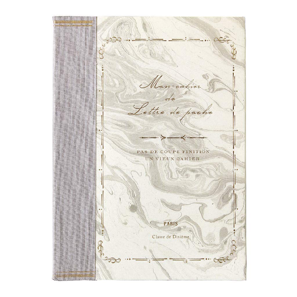 Time Concept Rough B5 Marble Notebook - 5" x 7", 144 Sheets - Old Book Vintage Style, Composition Journal