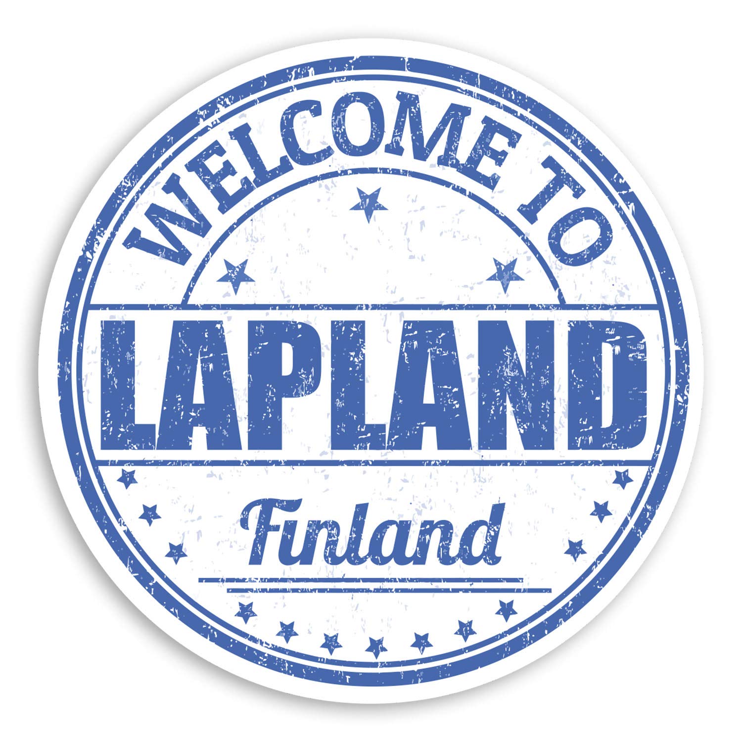 2 x 10cm Lapland Finland Vinyl Stickers - Travel Stamp Luggage Sticker #20772 (10cm Wide)
