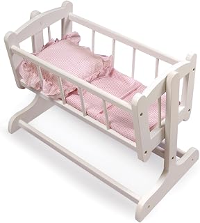 Badger Basket Heirloom Doll Bed with Blanket | Fits 18-20 Inch Dolls | Classic Design for Imaginative Play