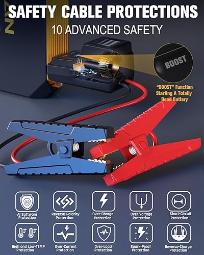 Miniatura 4 de VTOMAN V12 Jump Starter + Inflador de neumáticos X6 Pro Combo de compresor de aire portátil