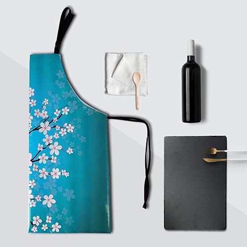 Miniatura 6 de Delantal colorido con 2 bolsillos, delantales de pintura para adultos, delantales de babero artístico, para cocinar, parrilla, hornear, barbacoa