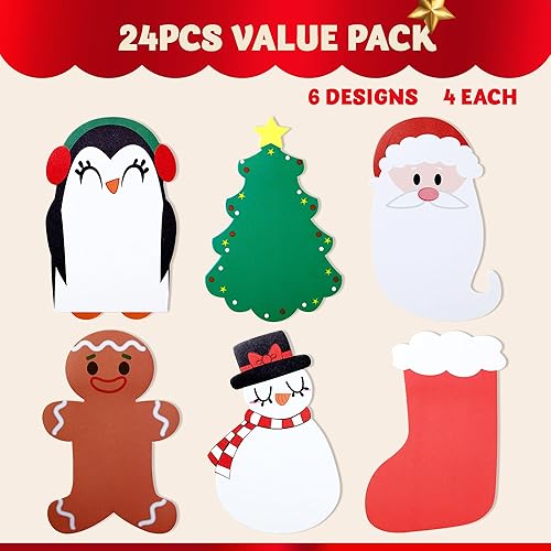 Miniatura 2 de JOYIN Paquete de 24 blocs de notas de personajes navideños, bloc de notas para notas, lista de tareas pendientes, planificador diario de papelería