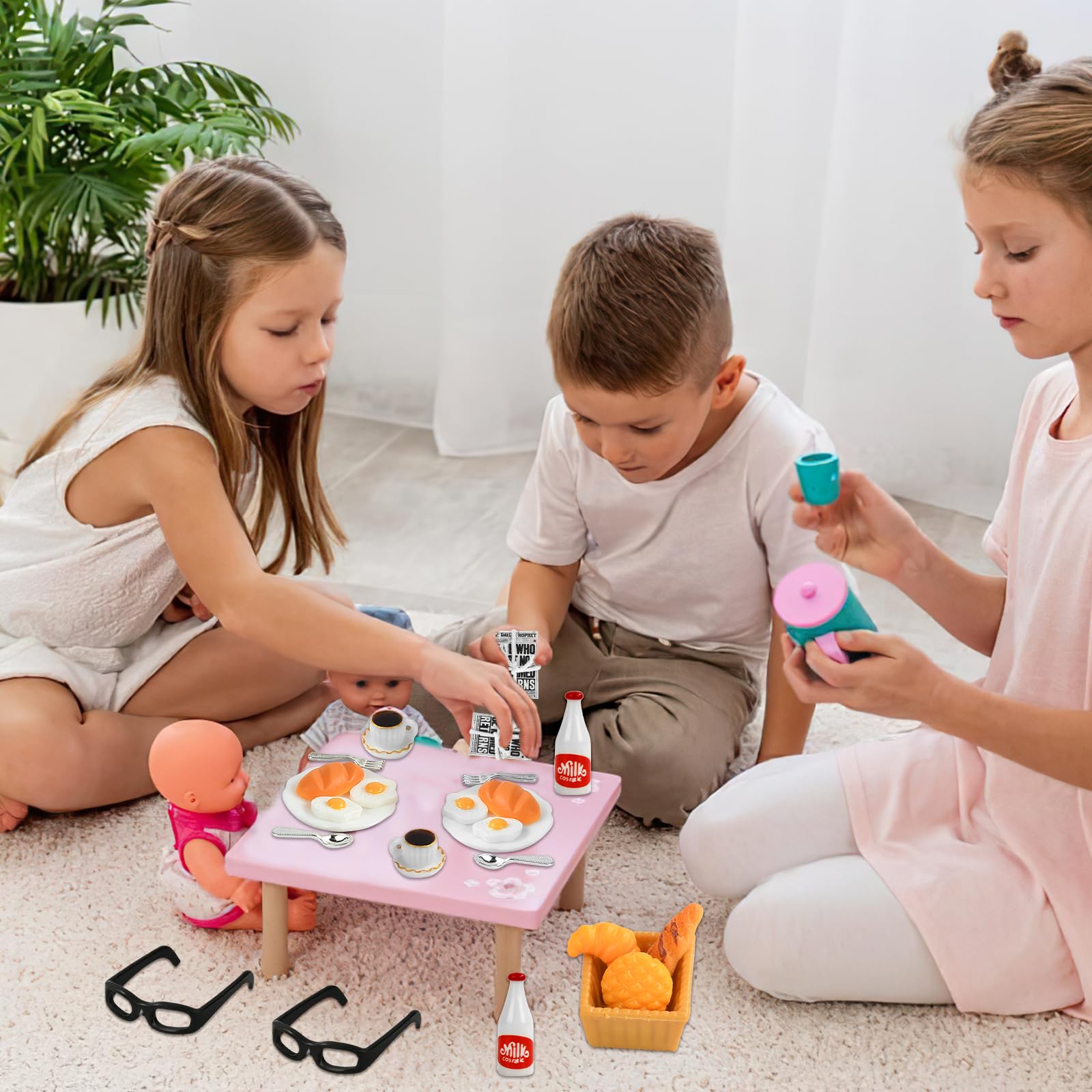 Set 24 Mini Alimenti In Miniatura Per Casa Delle Bambole 1:12 - Torte, Tazze Da Caffè E Piatti, Regalo Natale - 4