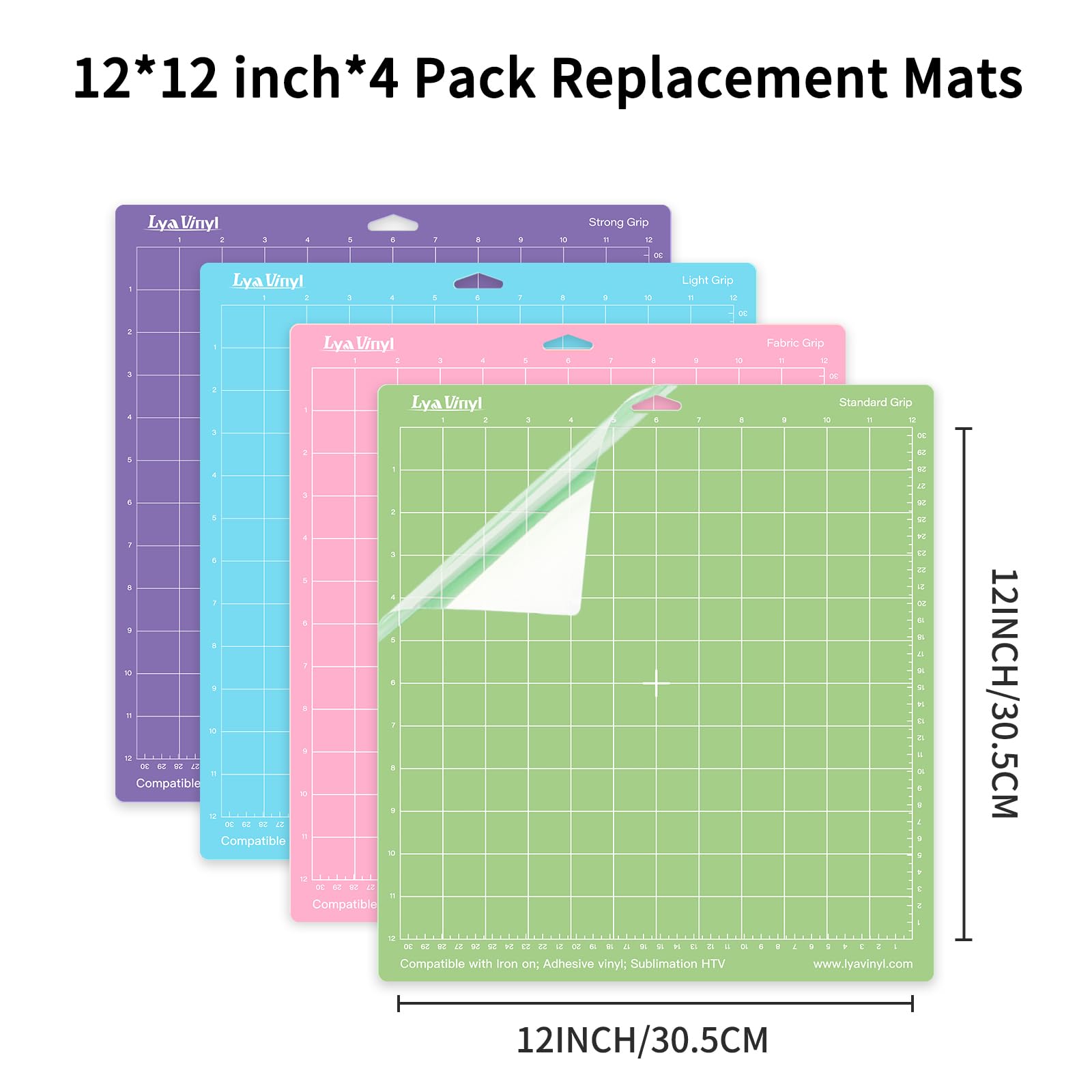 Tapis De Découpe Lya Vinyl - Lot De 3 20.3x30.5cm Pour Silhouette