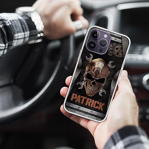 Miniatura 3 de Funda protectora transparente con nombre personalizado para técnico de mecánica, compatible con iPhone 15 14 13 12 11 X Xs Xr 8 7 6 Mini Pro Max