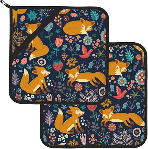 Miniatura 2 de Juego de 2 soportes para ollas de zorro para cocina, resistentes al calor, soporte para ollas, almohadilla caliente, tapete para sartén caliente