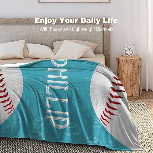 Miniatura 10 de Manta de fútbol personalizada para niños y adultos, manta personalizada con nombre para niños y niñas, manta deportiva personalizada para jóvenes