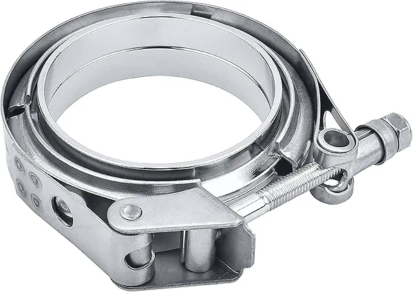 EVIL ENERGY 2.5 Inch Quick Release V Band Clamp with Flange Male Female Mild Steel, 4PCS