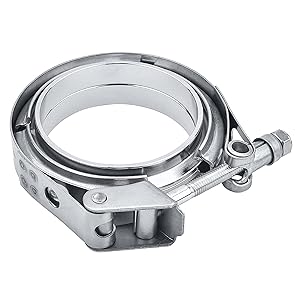 EVIL ENERGY V Band Clamp Quick Release Stainless Steel with Flange Male Female Mild Steel 3.5 Inch
