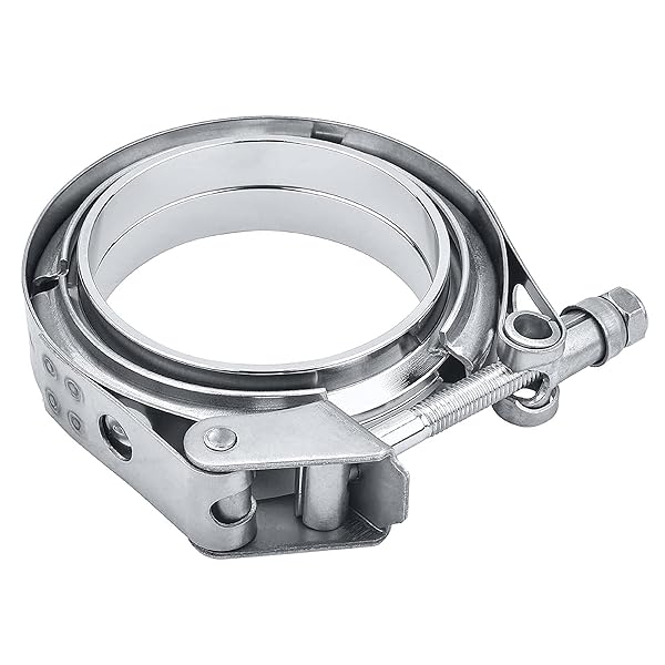EVIL ENERGY V Band Clamp Quick Release Stainless Steel with Flange Male Female Mild Steel 3.5 Inch