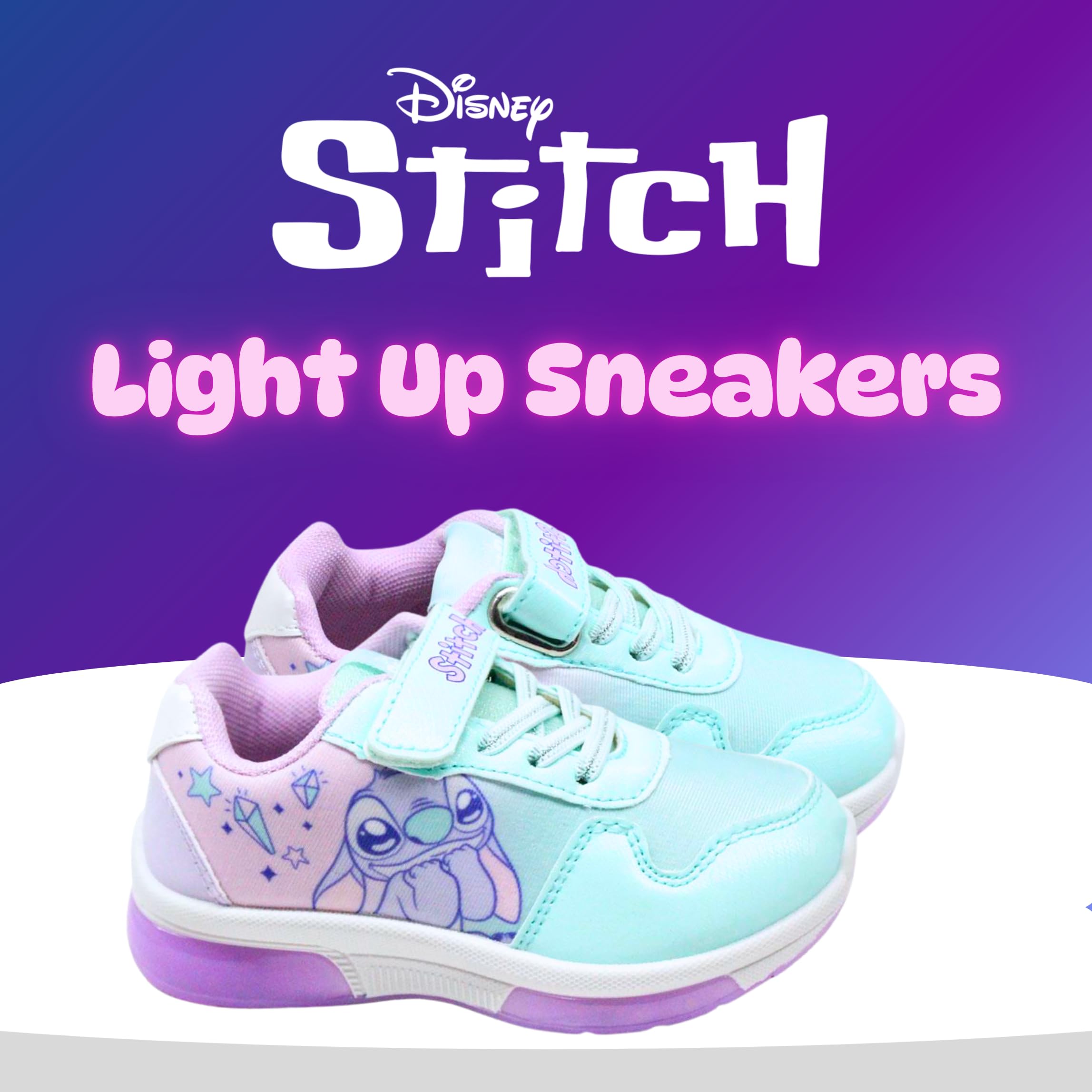 Disney Stitch Zapatos Niñas, Calzado Diseño Stitch Deportivas Bajas, Incluye Caja de Regalo, Tallas EU 25 a 32