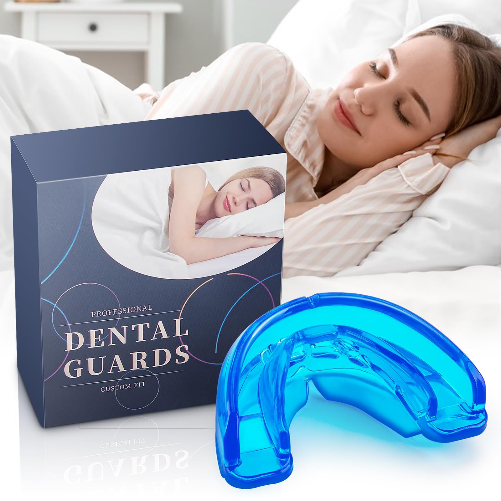 Ferula Antironquidos,Dispositivo Antironquidos Para Dientes,Ferula Dental Bruxismo,Tapón Ronquidos,Protege Los Dientes Seguro Bite Antirronquidos,Adecuado Para Hombres y Mujeres