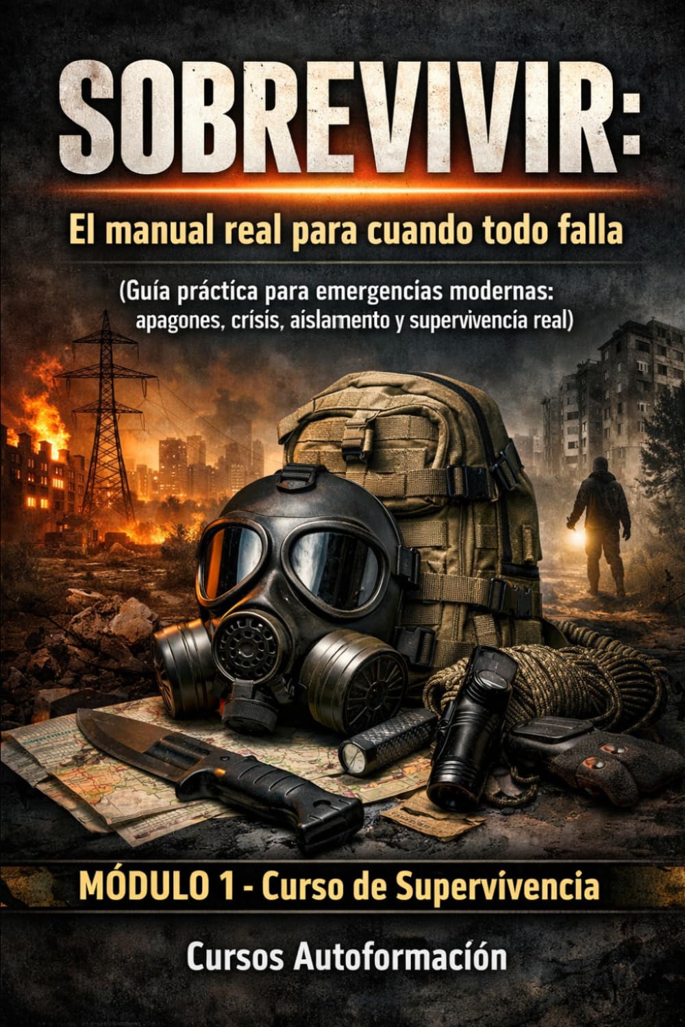SOBREVIVIR: El manual real para cuando todo falla (Guía práctica para emergencias modernas: apagones, crisis, aislamiento y supervivencia real): Curso de Supervivencia (MÓDULO 1)