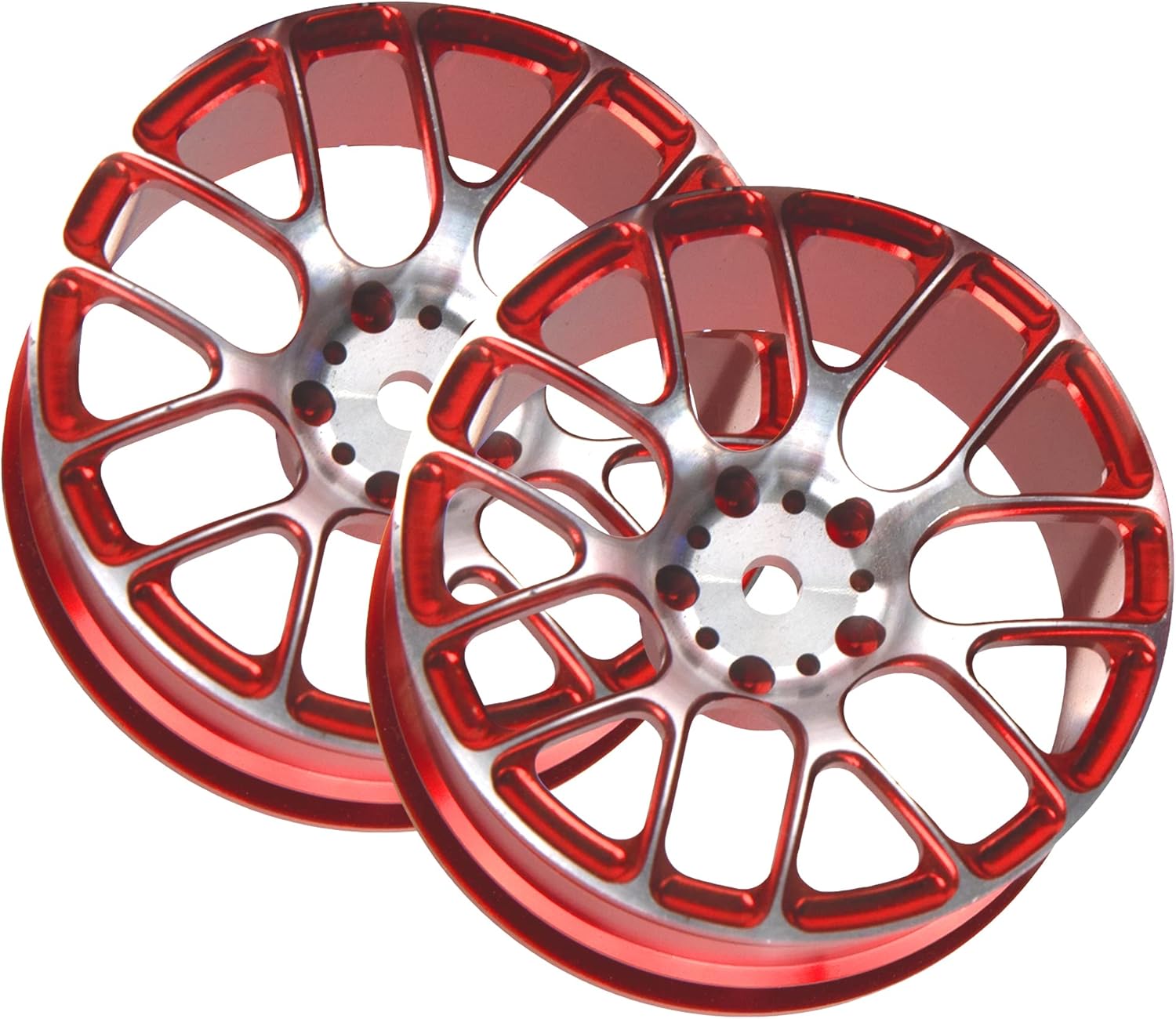4Pcs Vgoohobby Aluminum Wheel Rims 12mm Hex Hub Width 26mm Compatible with 1/10 Tamiya TT-01 Kyosho RedCat Sakura HSP HPI 1/10 On-Road Racing Touring RC Drift Car (Red)