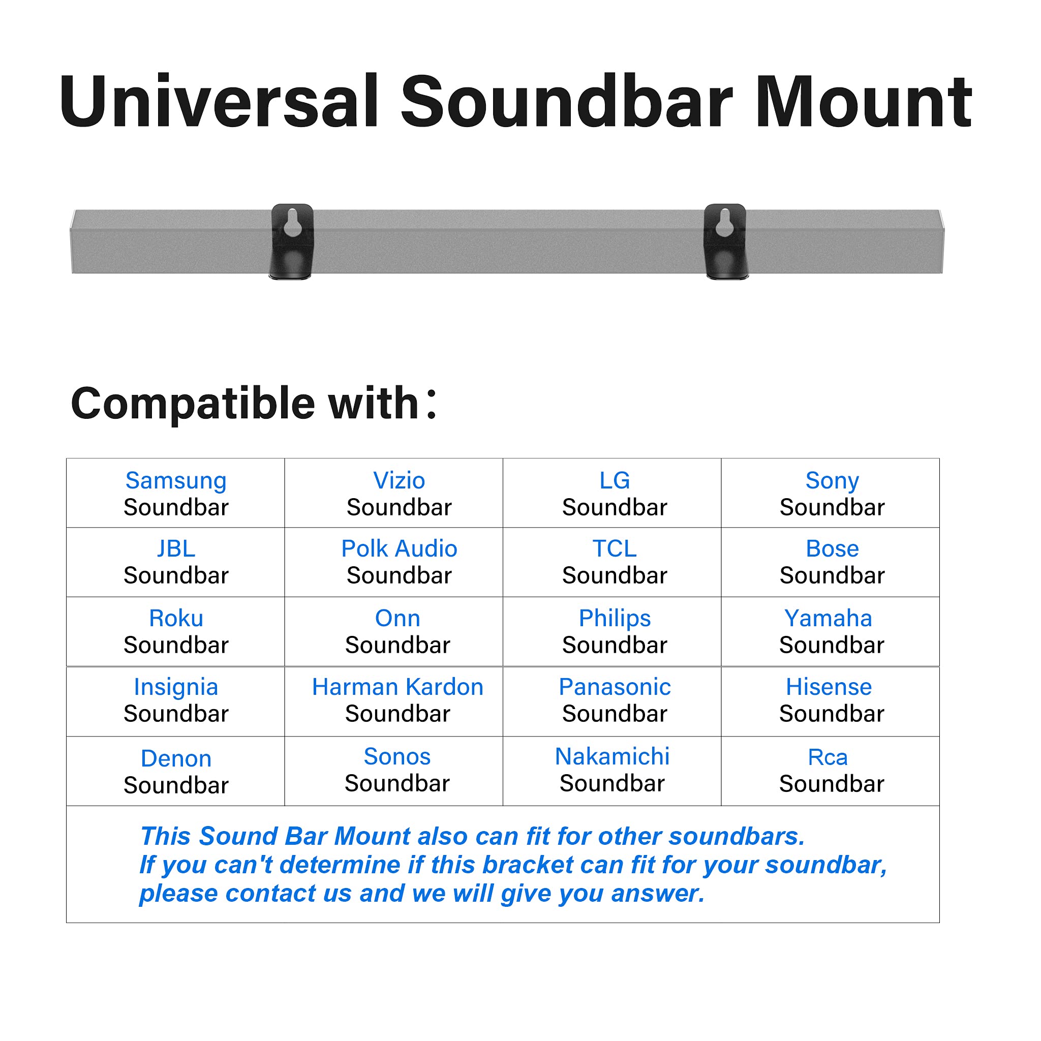 Buy Universal Soundbar Wall Mount Bracket Floating Wall Shelf for