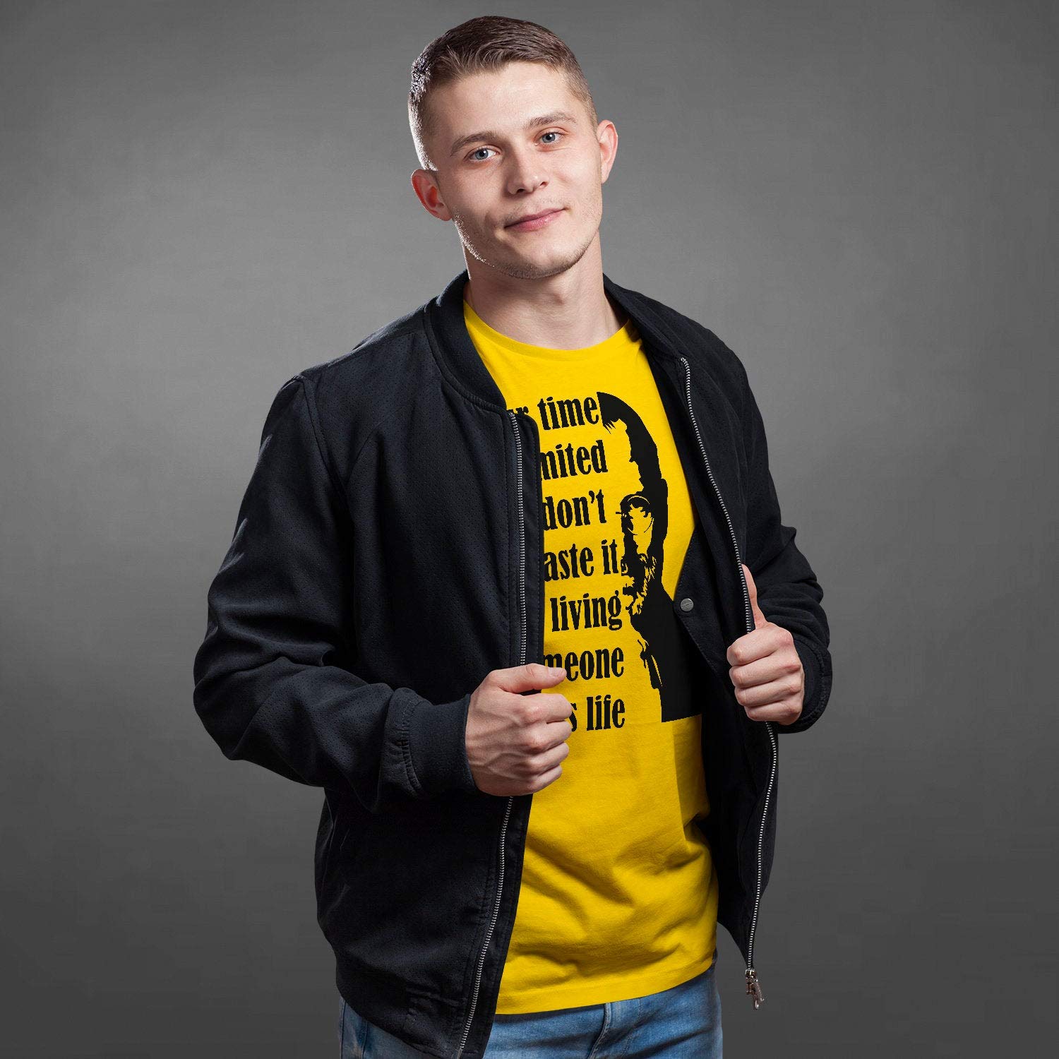 Inspirujący T-shirt 'Steave Jobs' – motywacyjna koszulka z nadrukiem w stylu vintage dla mężczyzny – unisex wydajność inżyniera