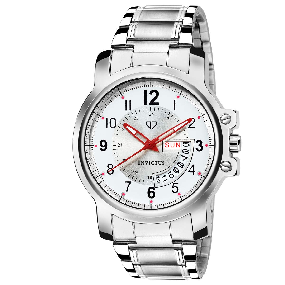 Walrus White Dial Analog Mens Wrist Watch | Day Date Function | Silver Metal Chain Strap | Professional & Casual Use- Old Money Style Mens Wrist Watch for Gift | 40mm (B083VT979S) Amazon Price History, Amazon Price Tracker