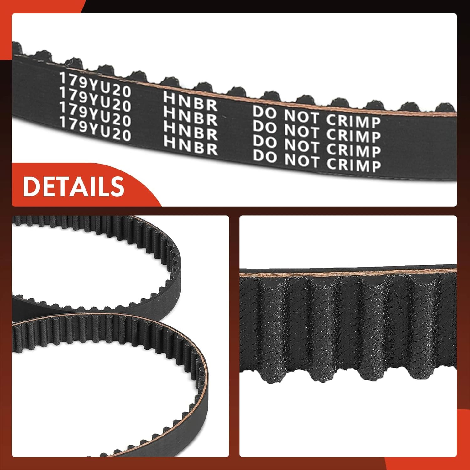 A-Premium Engine Timing Belt Compatible with Mitsubishi Outlander 2007-2020 3.0L - Replace# 1145A034