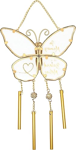 Miniatura 2 de Pavilion Gift Company - Carillón de viento colgante de mariposa para exteriores de 11.5 x 6 pulgadas - en memoria de una madre querida - Regalo