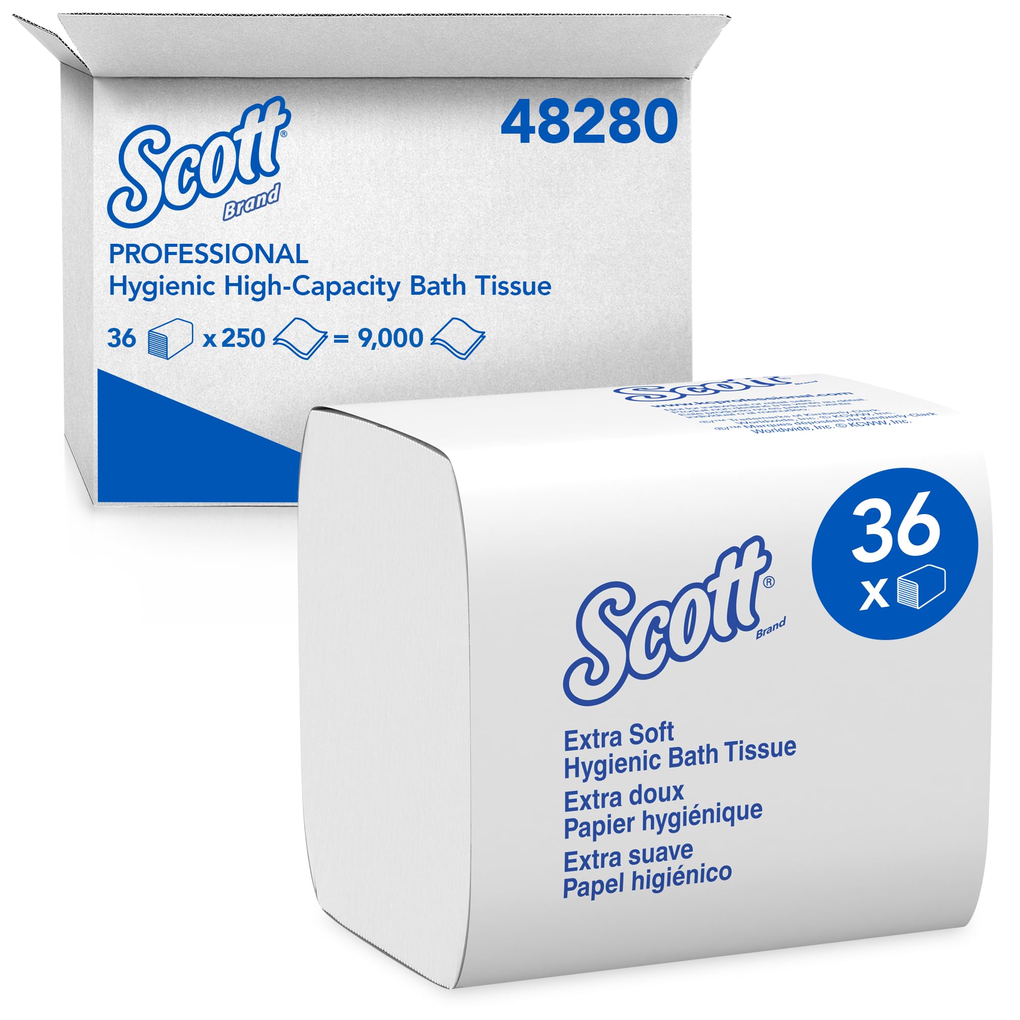 Amazon.com: Scott® Hygienic High-Capacity Folded Bath Tissue, Bulk