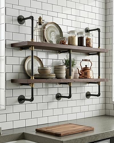 Miniatura 2 de Paquete de 10 pezones de acero maleable negro de 1/2 pulgadas x 2 pulgadas, estilo vintage industrial steampunk.