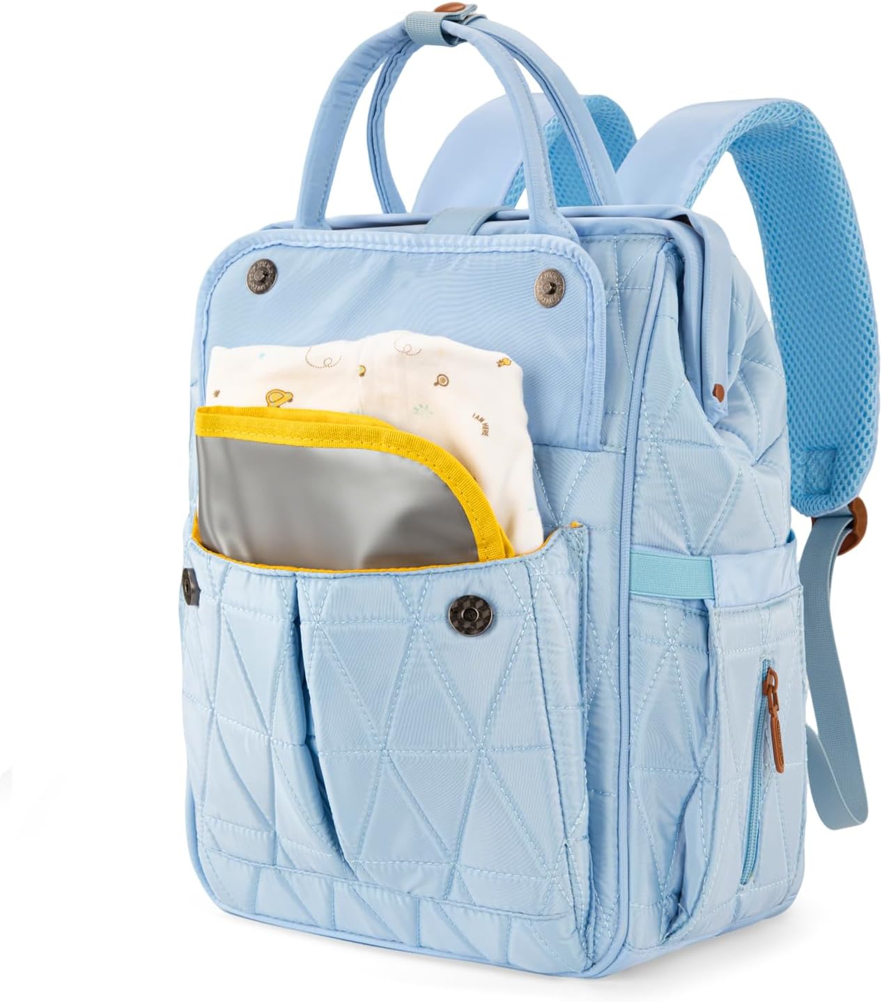 Montana West Wrangler Diaper Bag Backpack Baby Essentials Bag Quilted Travel Backpacks with Insulated Pockets, Portable Changing Pad, Stroller Straps, Pacifier Case