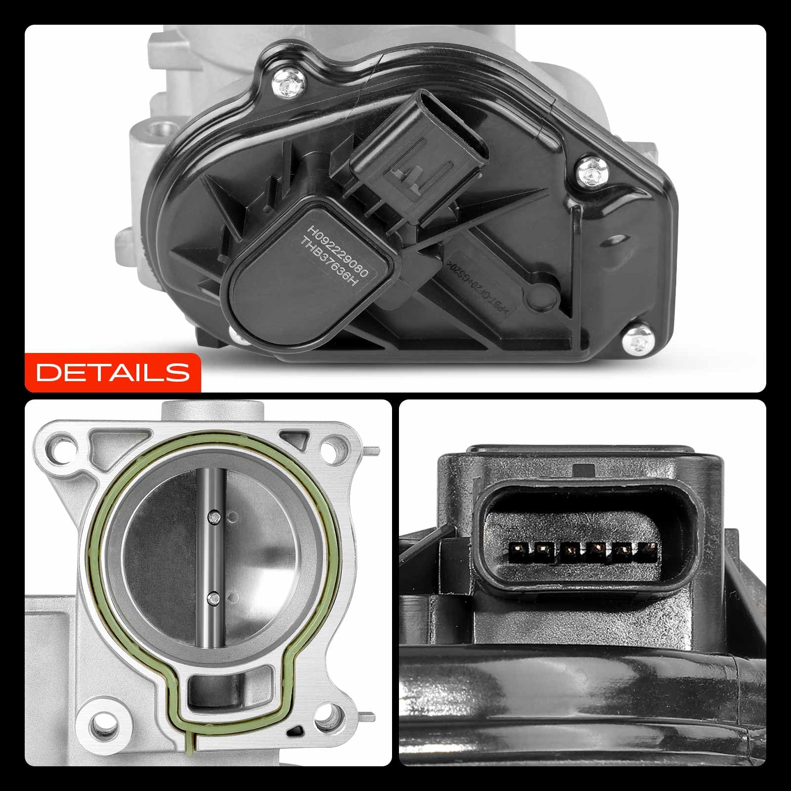 Frankberg Valvola dell'acceleratore Benzina Compatibile con Focus C-Max DM2 1.8L Focus II Turnier DA DS FFS 1.8L Mondeo IV Turnier BA7 2.0L S-Max WA6 2.0L Focus II Cabriolet 2.0L 4M5G9F991FA