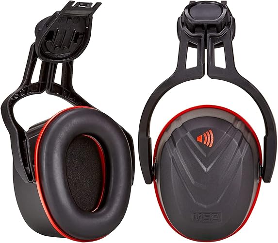 MSA V-Gard Helmet Ear Defenders - Enhanced Comfort Hearing Protection with Helmet Mount for V-Gard Cap Style Hard Hats