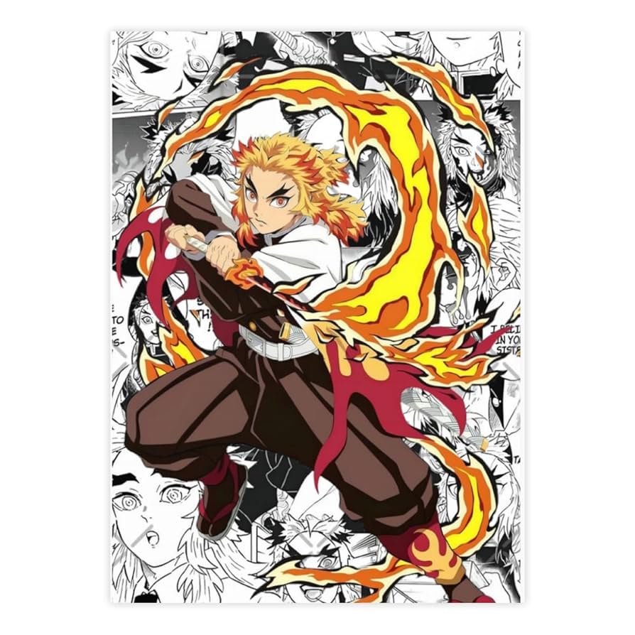 Amazon.co.jp: ステッカー シール 鬼滅の刃 炎柱 煉獄杏寿郎