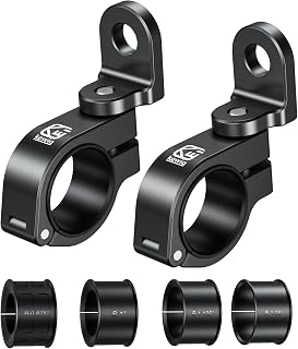 BRCOVAN 2PCS Aluminum Alloy Whip Light Flag Mount, LED Light Bar Mounts, Tube Clamp Bracket Fit on 0.75"/0.875''/1"/1.125''/1.26"/1.375'' Handlebar Bull Bar Roll Cage for Motorcycle ATV UTV