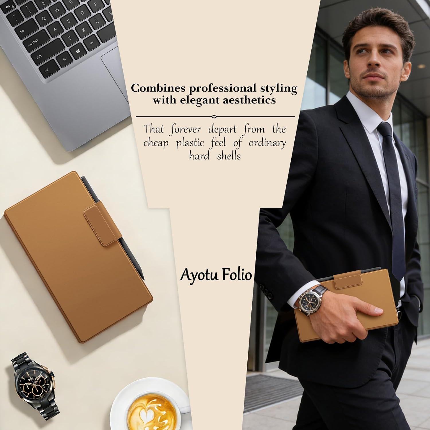 Ayotu Case for Remarkable Paper Pro Move 7.3", 1:1 Fit Smart Cover Book Folio with Auto Wake/Sleep, PU Leather Cover, Microfiber Lining, Strong Magnet(Standard Slim Case A-Leathers Brown) - Image 8