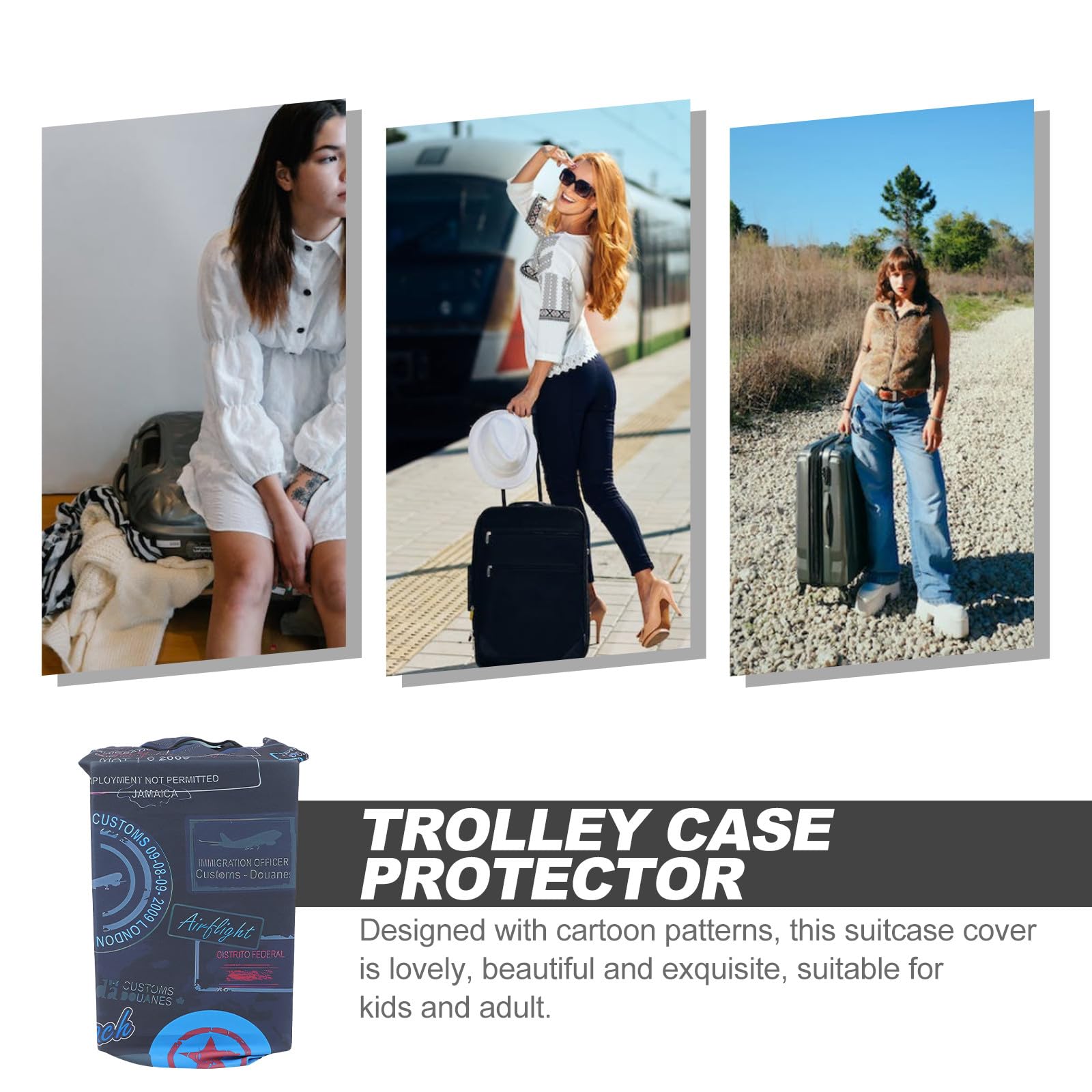 MAGICLULU Funda Protectora para Maletas de Viaje Diseño Elástico y Plegable de Poliéster Resistente para Proteger Equipaje Durante Viajes y Uso Diario