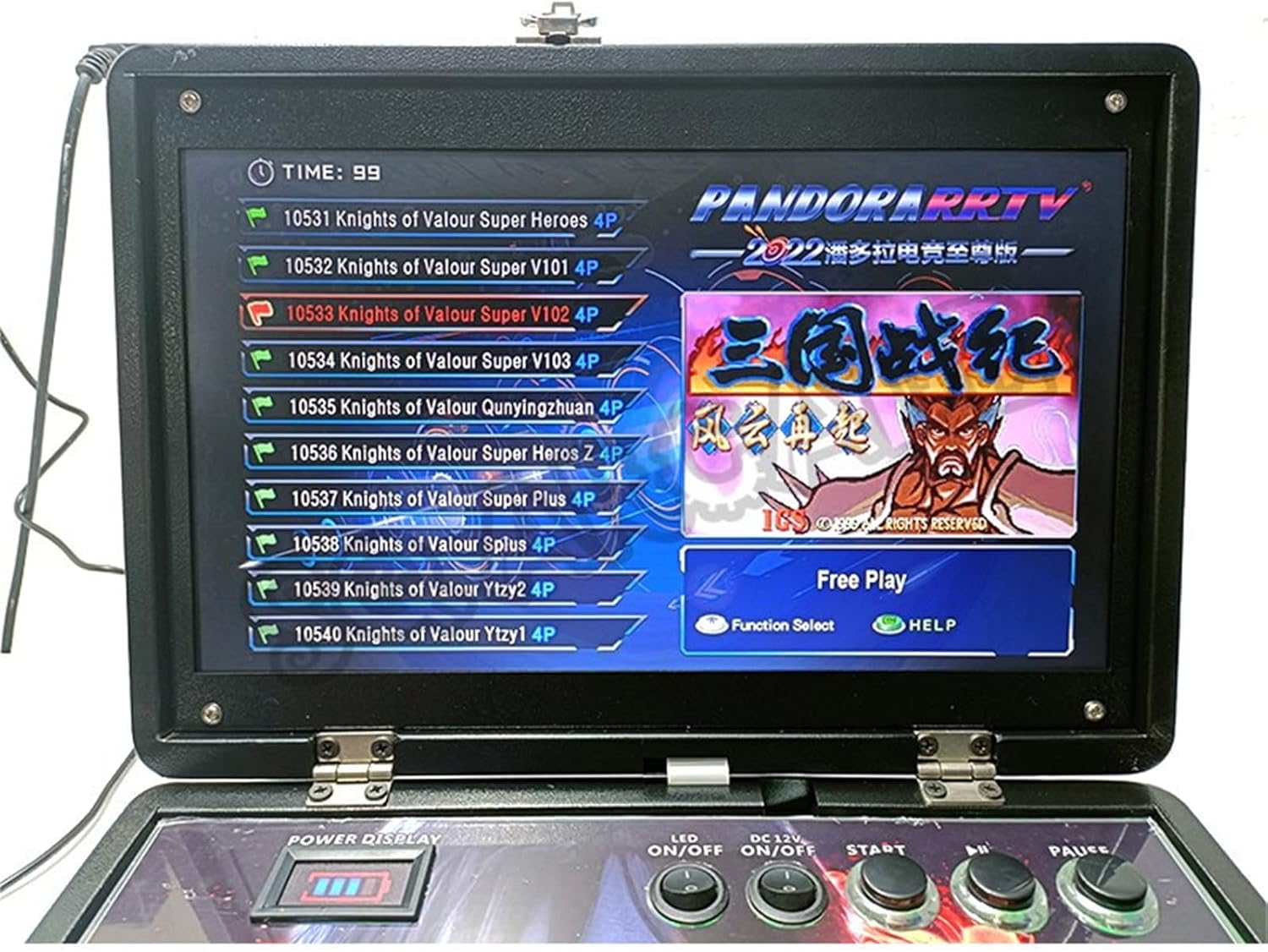 Folding Portable Pandora Box 30S 10000 Games Retro Arcade System 14 "720P HD Screen Mini Arcade with WiFi Full Metal Plug and Play Video Game Console (128GB 10000+ Games)