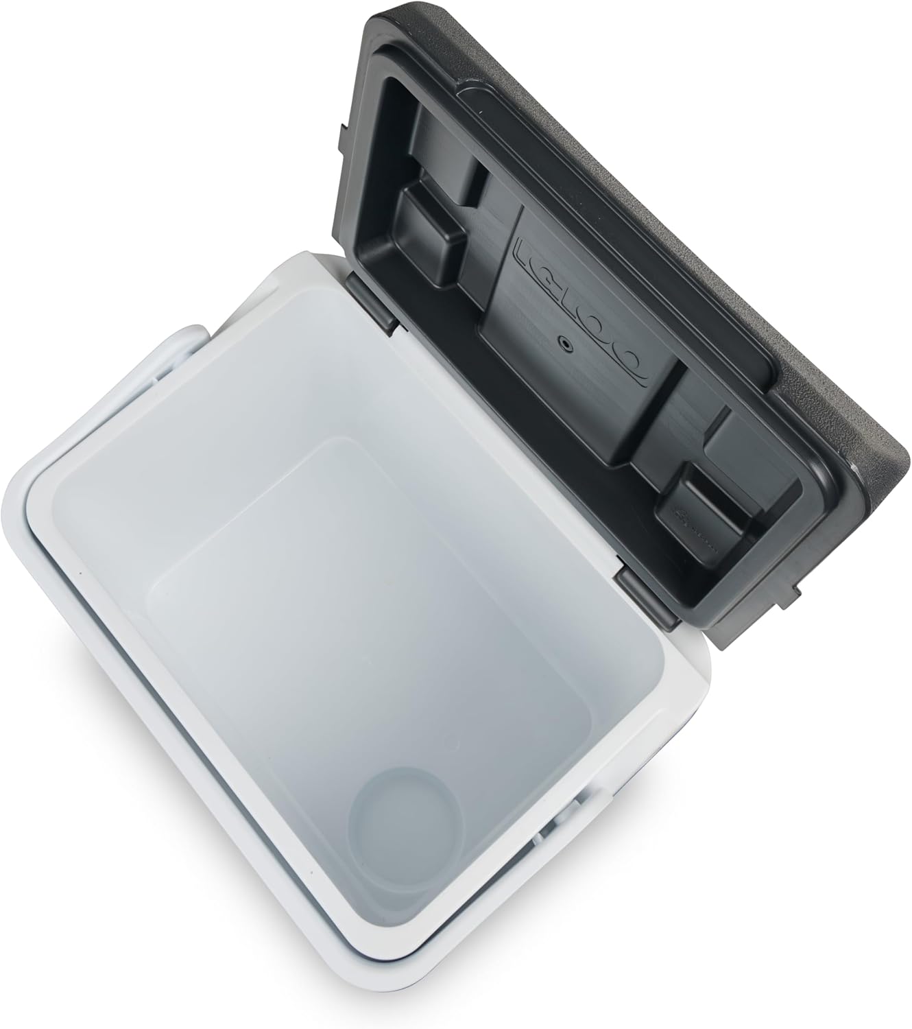 IGLOO IP24 Passive Cool Box, interior view മൂടി തുറന്നു