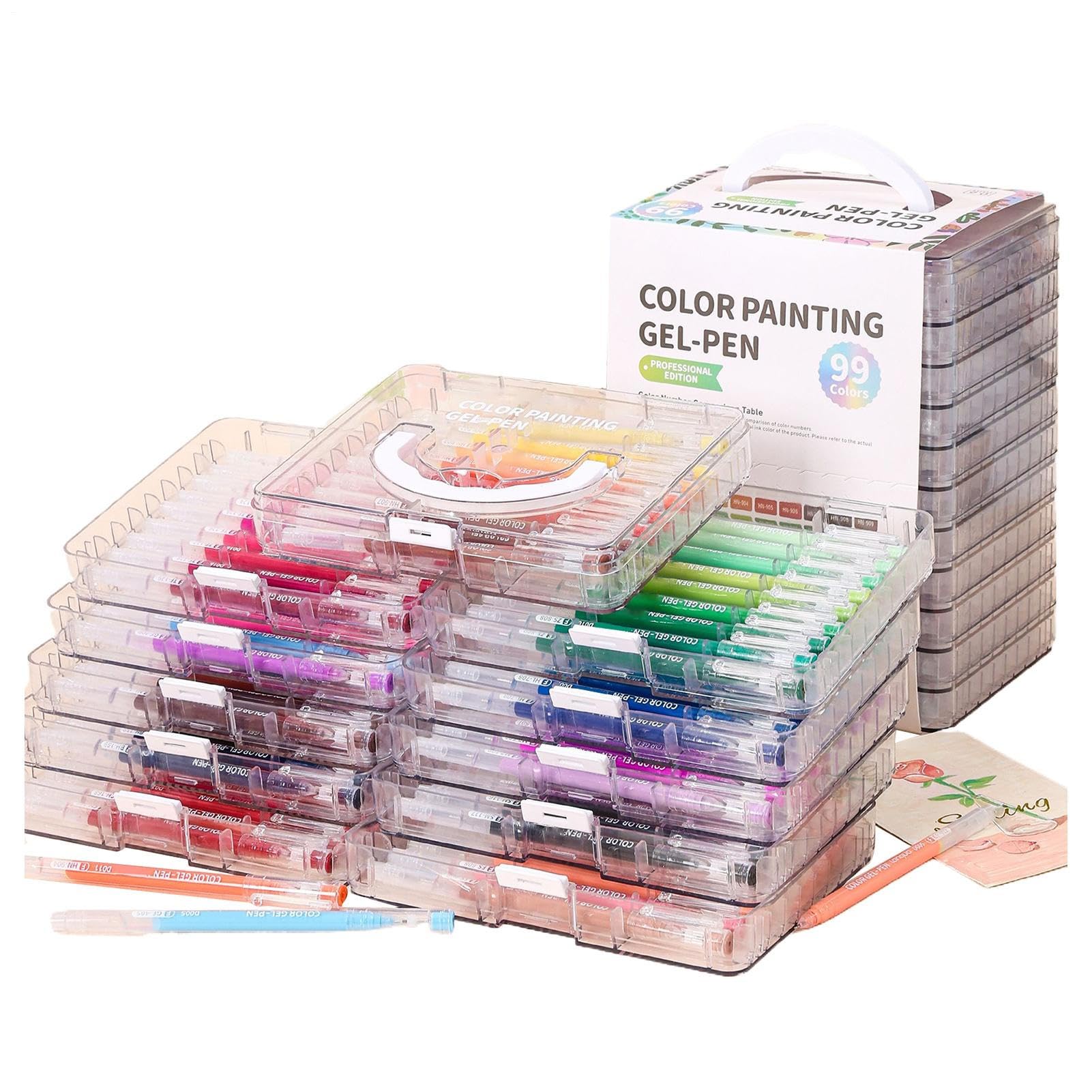 Lot de Stylos Gel Séchage rapide, pointe fine, écriture fluide