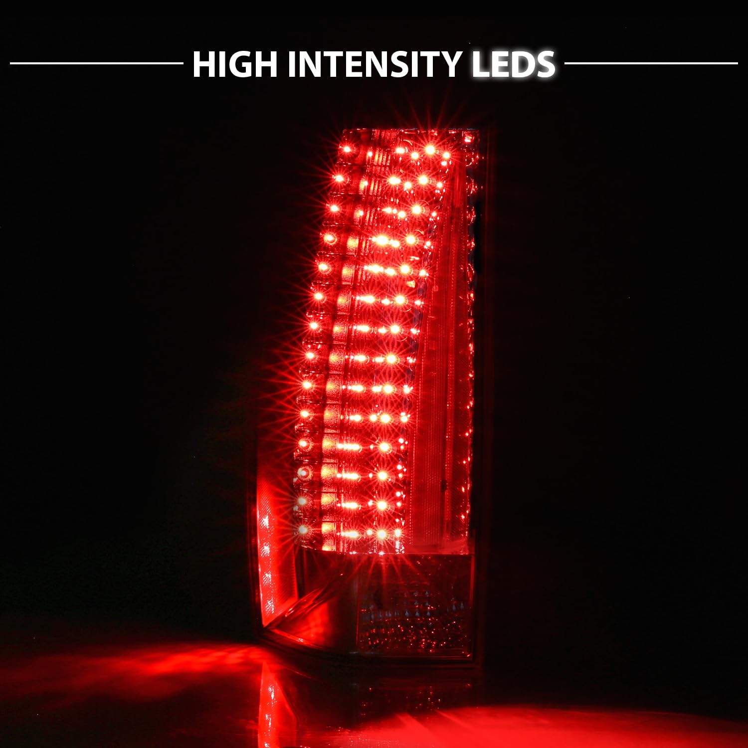 キャデラック エスカレード クロームLEDテールランプ Amazon | AmeriLite Chrome LED 交換用ブレーキテールライトセット